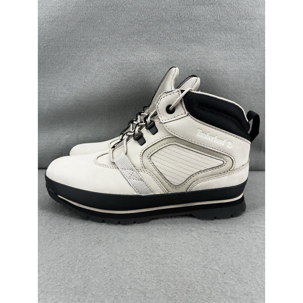 EUC Timberland Euro Hiker mid leather lace up boots Grey Boys 5 Women’s 6.5